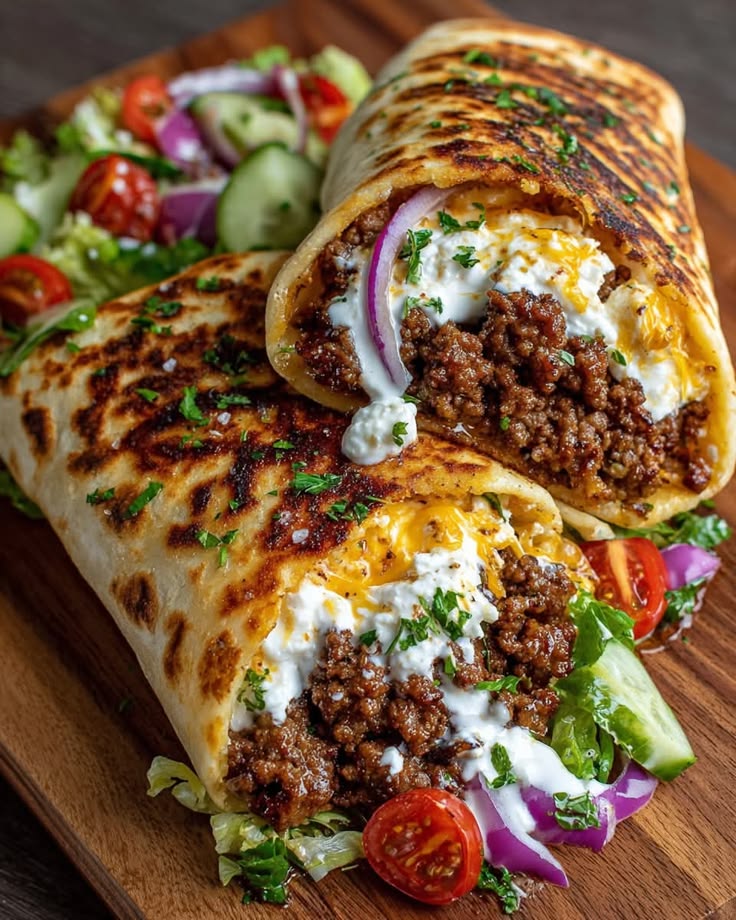 Beef Saj / Pita Wrap